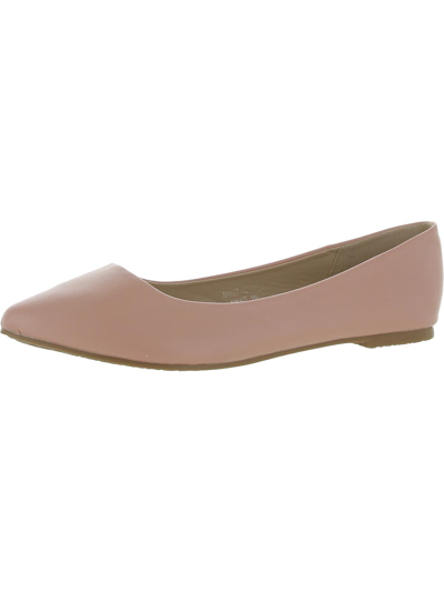 Bella Marie Angie 52 Womens Almond Toe Slip On Ballet Flats In Beige