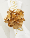 DEBORAH RHODES GOLD METALLIC HYDRANGEA NAPKIN RING