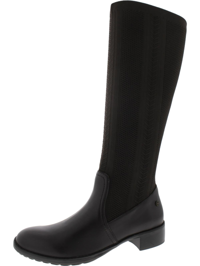 Aetrex Belle Womens Knit Tall Mid-calf Boots In Black