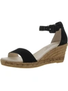 ERIC MICHAEL WOMENS LEATHER ANKLE STRAP WEDGE SANDALS