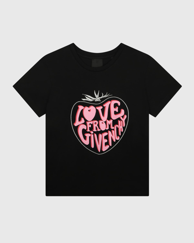 Givenchy Kids' Logo-print Cotton T-shirt In Black