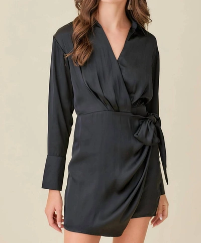 Mustard Seed Wrapped Up In You Dress In Black