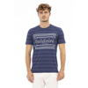 Baldinini Trend Blue Cotton Men T-shirt In Blue