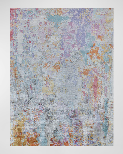 Exquisite Rugs Floor Art Hand-knotted Ivory Multi Rug, 8' X 10' In Blue