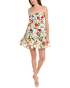 Alice And Olivia Collen Floral Cotton Sundress In White