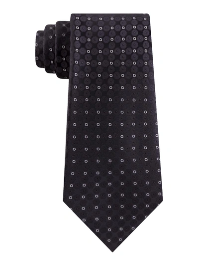 Kenneth Cole Reaction Mens Silk Professional Neck Tie In Black