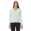 Baldinini Trend Light Blue Cashmere Women Sweater In Blue