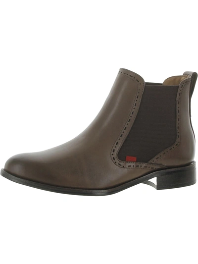 Marc Joseph Sanda St Womens Leather Slip-on Chelsea Boots In Brown