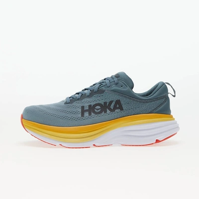 Hoka Men's Bondi 8 Running Shoes - Ee/wide Width In Goblin Blue / Mountain Spring In Multi