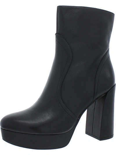 27 Edit Gates Womens Zipper Block Heel Mid-calf Boots In Black