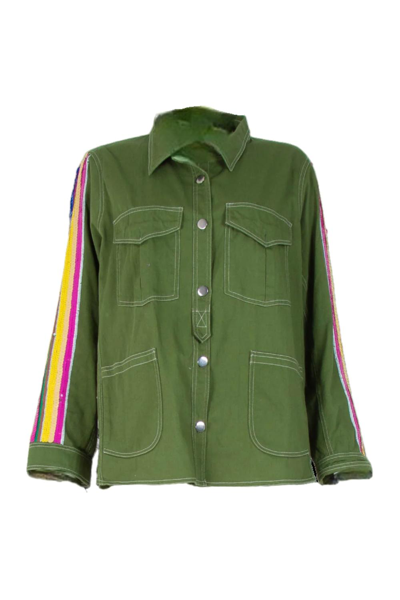 Vilagallo Sequin Jacket In Green