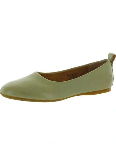 Born Womens Leather Slip-on Ballet Flats In Green