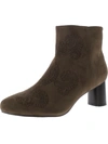 Aomo Love Womens Floral Print Ankle Booties In Brown