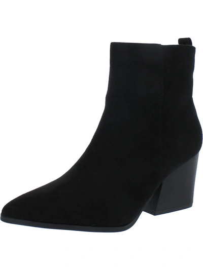 Matt & Nat Ming Womens Faux Suede Pointed Toe Ankle Boots In Black