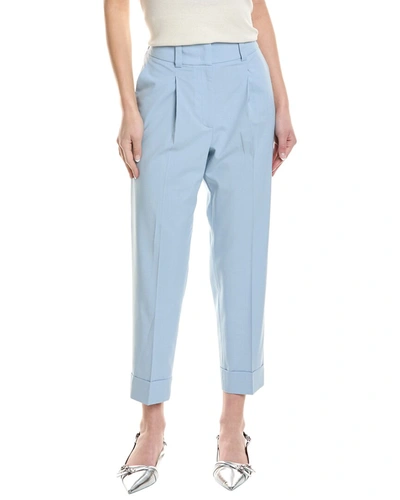 Peserico Pleated Pant In Blue