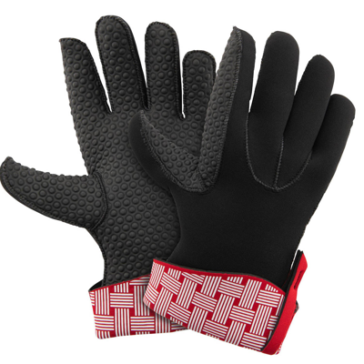 Kitchen Grips 2 Piece 5 Finger Chef's Glove Set, Cherry