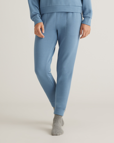Quince Women's Supersoft Fleece Joggers In Chambray Blue