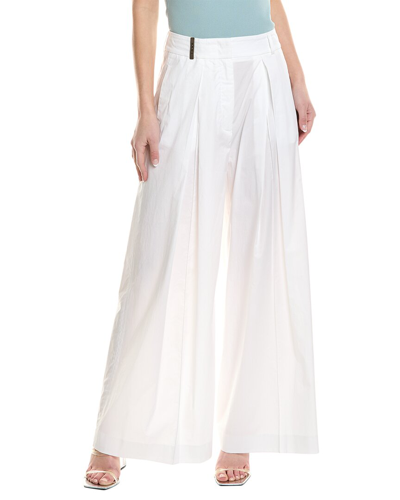 Peserico Pleated Pant In White