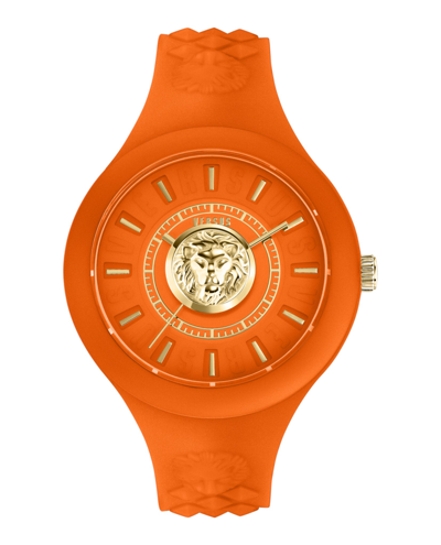 Versus Fire Island Silicone Watch In Orange