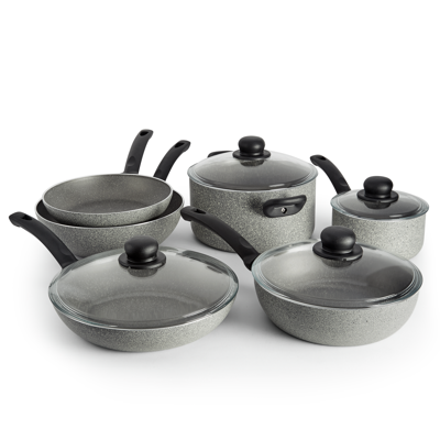 Ballarini Asti 10-pc Nonstick Cookware Set In Gray