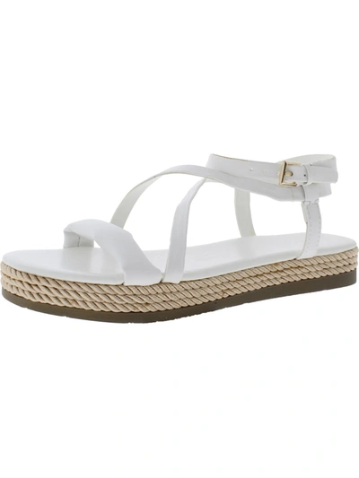 Marc Fisher Natelea Womens Strappy Ankle Strap Platform Sandals In White