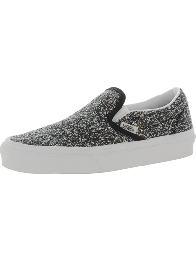 Vans Classic Slip-o Womens Glitter Slip On Casual And Fashion Sneakers In Grey