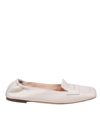 AGL ATTILIO GIUSTI LEOMBRUNI RINA LOAFERS IN CHALK COLOR LEATHER