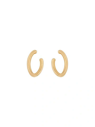 Oscar De La Renta O Hoop Earrings In Gold