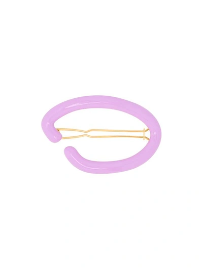 Oscar De La Renta Chunky-hoop Hair Clip In Pink