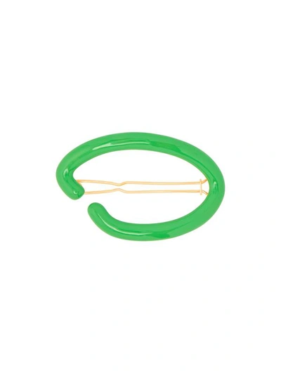 Oscar De La Renta Circle Hair Clip In Green