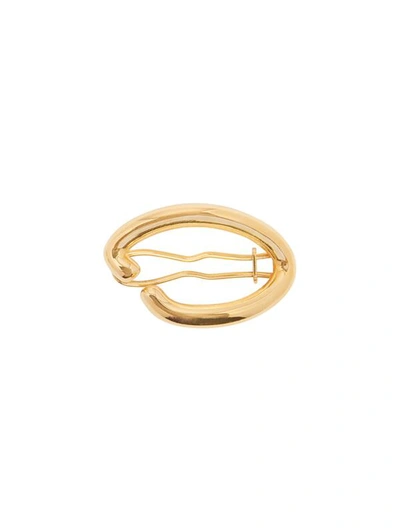 Oscar De La Renta Circle Hair Clip In Gold