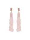 Oscar De La Renta Dripping Tassel Clip-on Earrings In Pink
