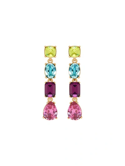 Oscar De La Renta Large Gallery Earrings In Multi