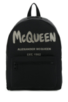 Alexander Mcqueen Black Graffiti Metropolitan Printed Backpack In 1073
