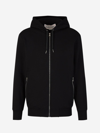 Alexander Mcqueen Logo Zipper Sweatshirt In Negre