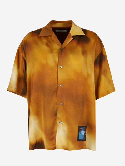 Ambush Graphic-print Bowling Shirt In Yellow