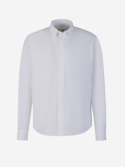 Ami Alexandre Mattiussi White Cotton Shirt In Blanc