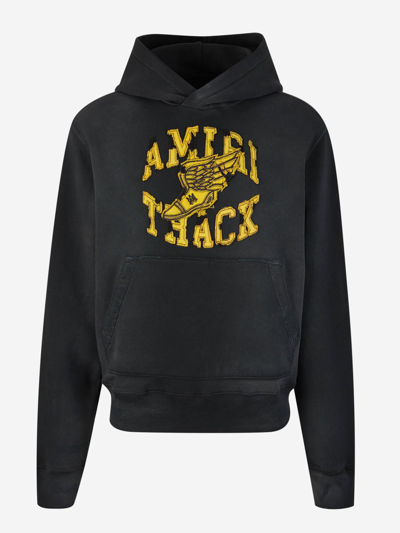Amiri Track Sweatshirt Gray In Negre