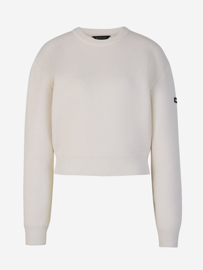 Balenciaga Logo Patch Knitted Jumper In Rosa