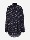 Balenciaga Polka Dot Print Long In Blau Marí