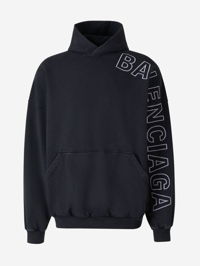 Balenciaga Sweatshirt With Logo In Negre
