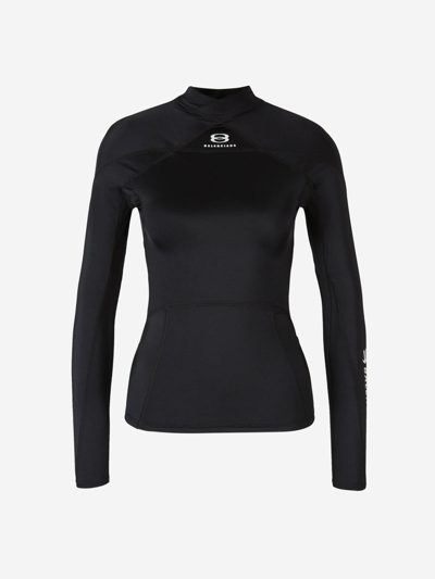 Balenciaga Sporty B Activewear Top In Negre