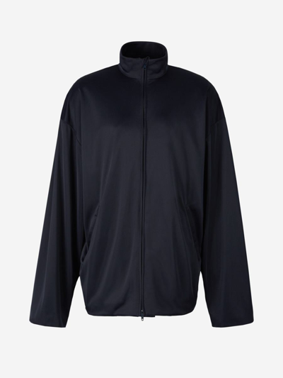 Balenciaga Track Oversized Jacket In Midnight Blue