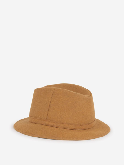 Borsalino Alessandria Pocket Hat In Camel