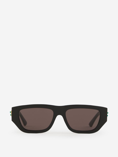 Bottega Veneta Bolt Rectangular Sunglasses In Negre