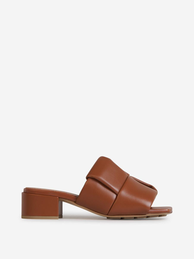 Bottega Veneta Leather Patch Sandals In Injected Bio-based Rubber