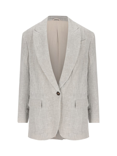 Brunello Cucinelli Jackets In Gray