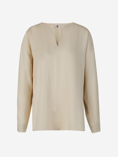 By Malene Birger Loose Calias Blouse In Crema