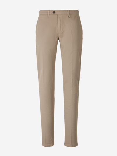 Canali Cotton Chino Trousers In Beige