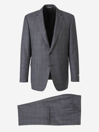 CANALI CANALI PRINCE OF WALES WOOL SUIT